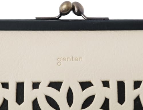 【人気】genten　ゲンテン　カットワーク　がま口財布　アイボリー genten】最強開運日に春の情景を宿した「ガーデンカットワーク